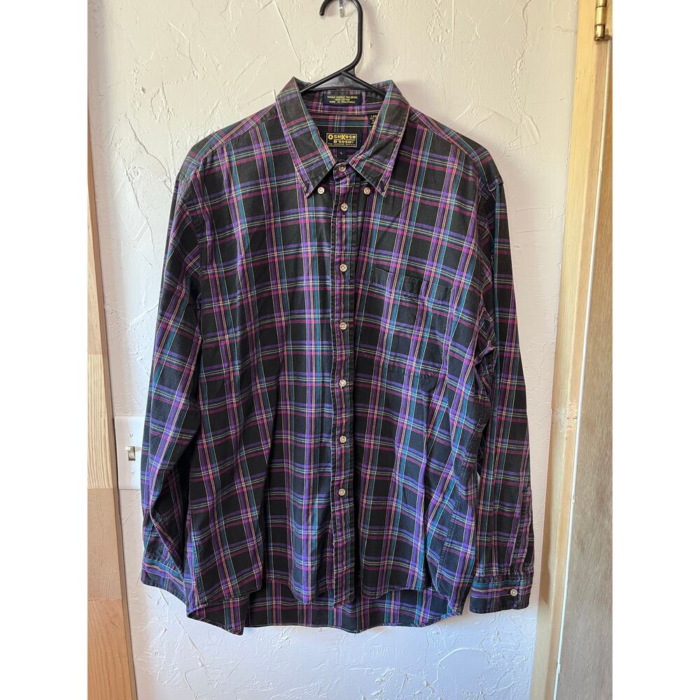 Vintage‎ Oshkosh B’Gosh Plaid Button Down Sz L